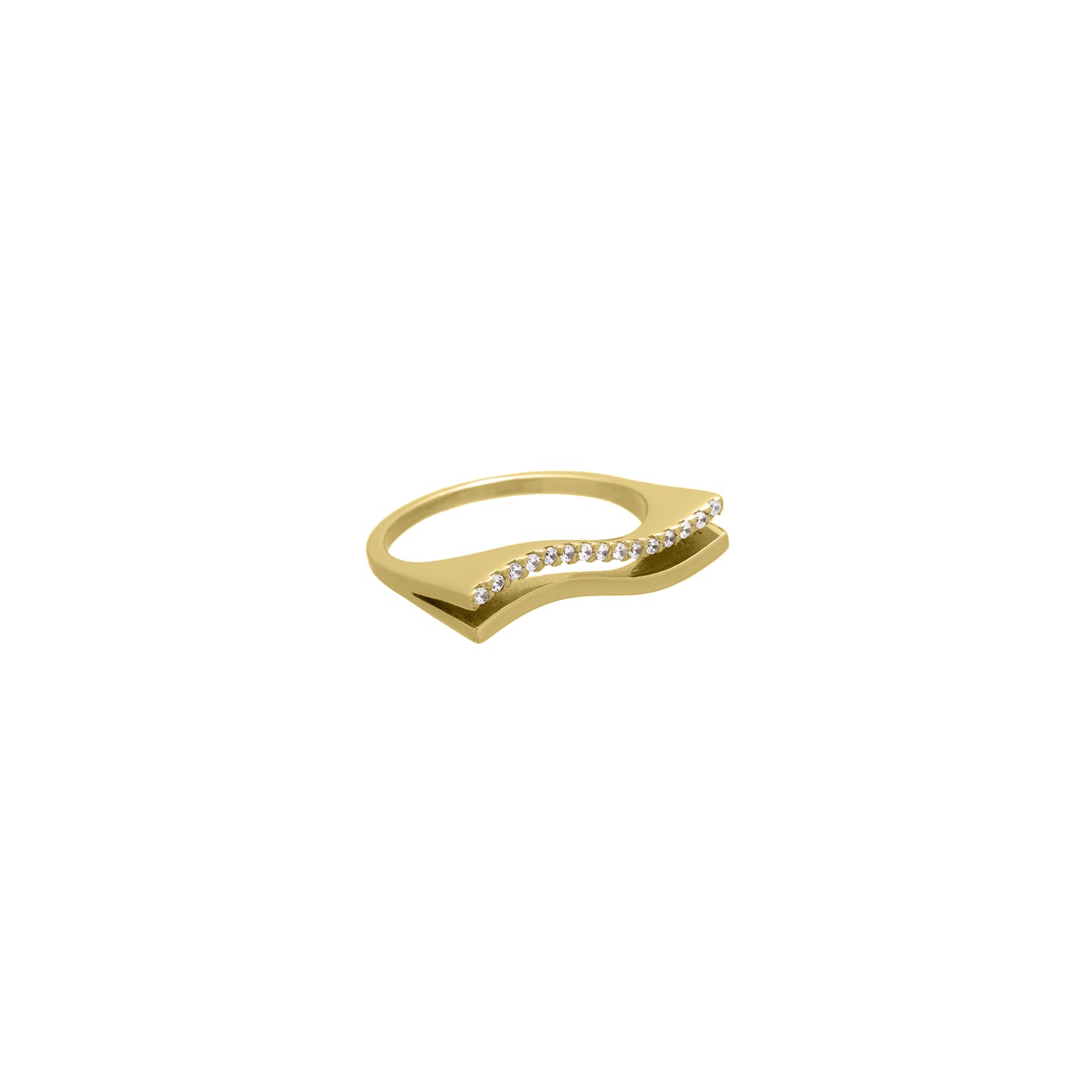 Wavy duo ring